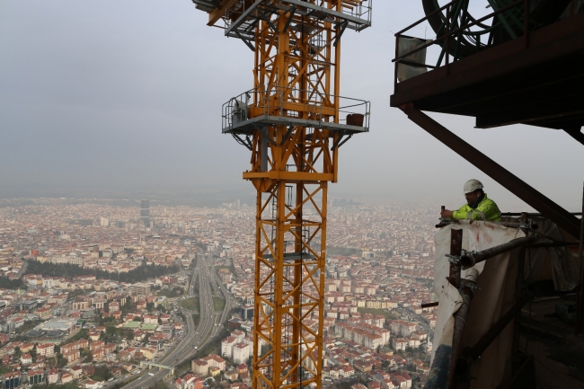 Çamlıca Kulesi Avrupa'nın zirvesine yükseliyor